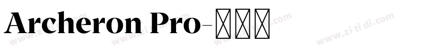 Archeron Pro字体转换